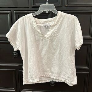 S’edge linen white top. Small